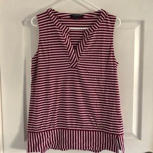 Jones NY Sleeveless Striped Top